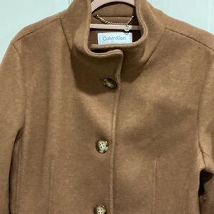 Women's Calvin Klein Brown Wool Coat